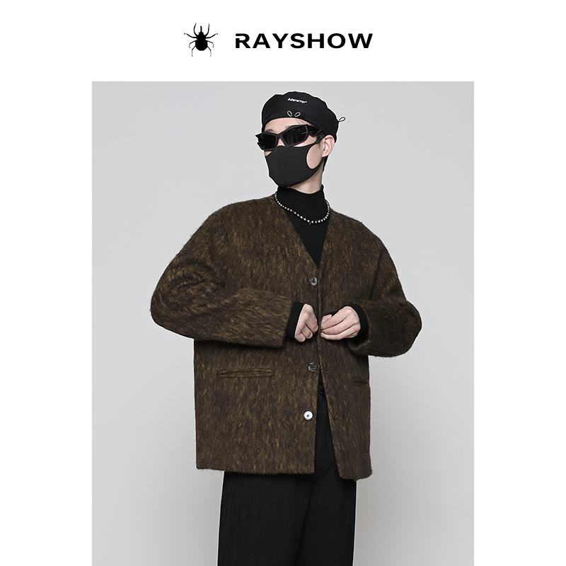RAYSHOW@小众高级感雪花呢外套