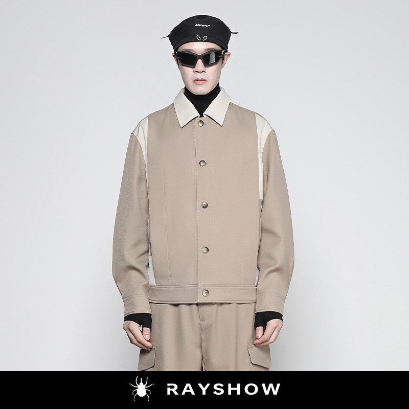 RAYSHOW@结构撞色宽松夹克衫