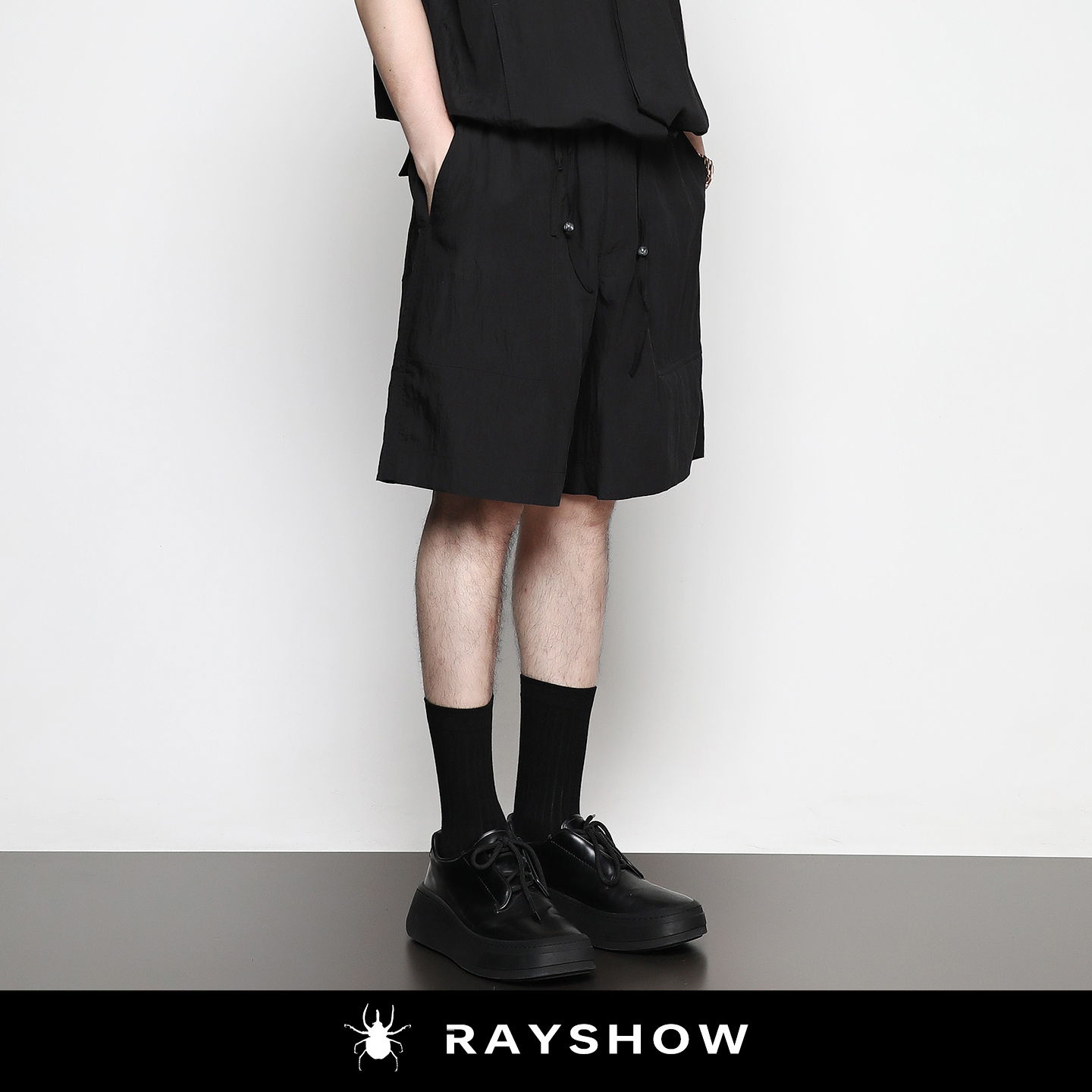 RAYSHOW「莱赛尔凉感褶皱五分裤