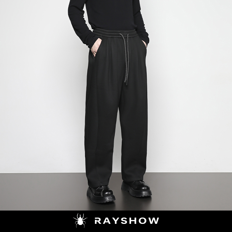 RAYSHOW@经典双褶裥锥形长裤