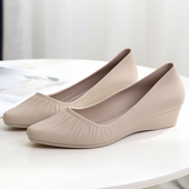 女夏天网红包头防滑坡跟单鞋 浅口时尚 凉鞋 尖头粗跟沙滩外穿ins潮