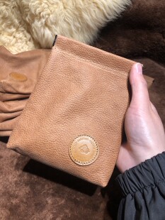 晴源斋真皮手工制作文玩收纳袋首饰袋EDC收纳神器手串牛皮108盘玩