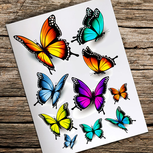 蝴蝶贴纸自粘玻璃冰箱装饰墙贴