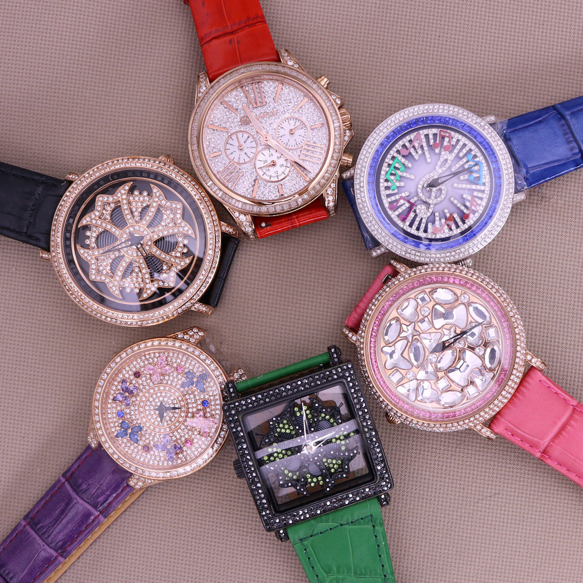 41号Davena尾货清仓施华洛水晶奢华女表大盘石英Watch满天星礼物