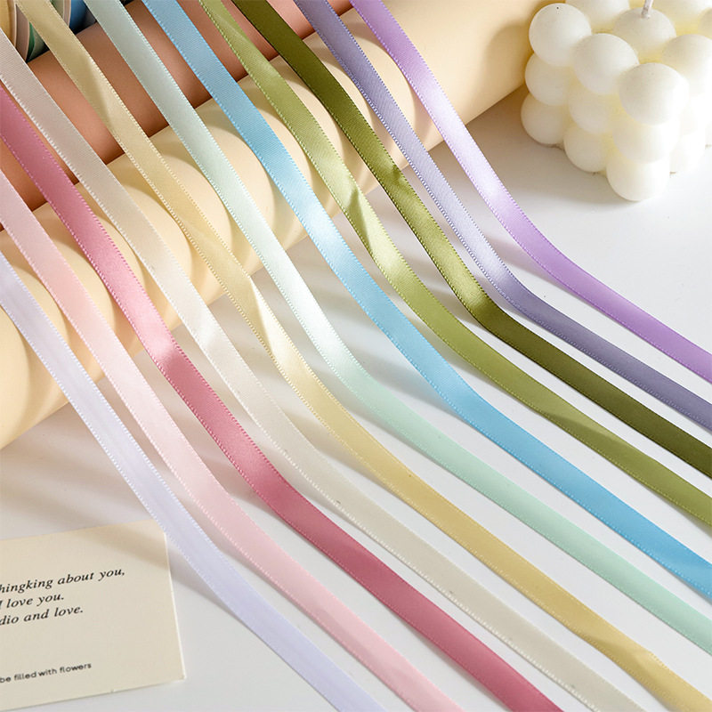 1cm纯色丝带涤纶带缎带DIY蝴蝶结鲜花束包装材料织带烘焙丝带扎带