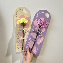 情人节单支花盒手提花卡花艺包装 盒diy手拎插花盒材料圣诞小花盒