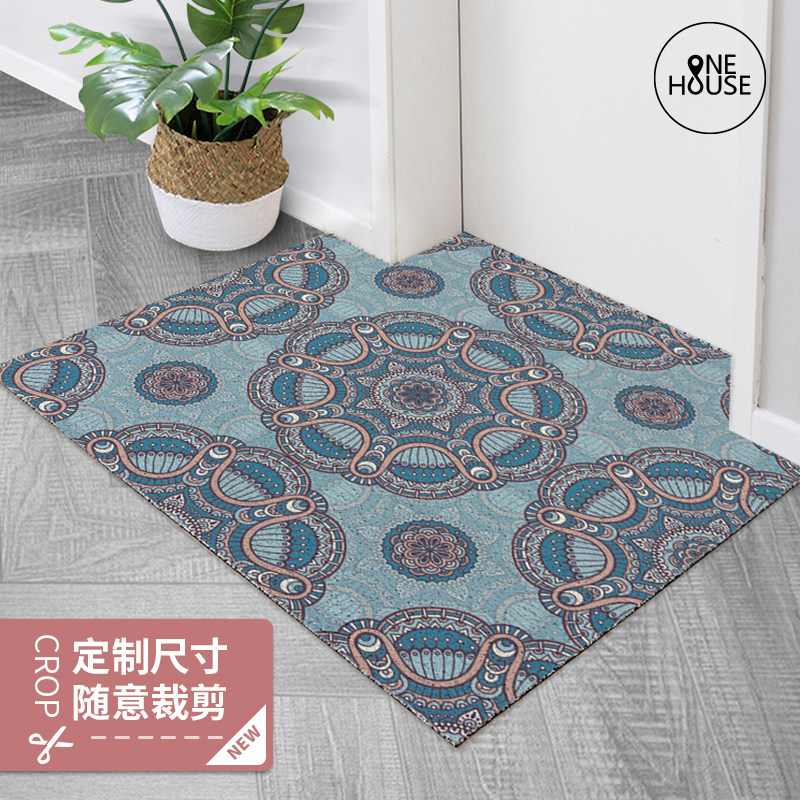 欧式复古瓷砖地垫丝圈进门裁剪大门日式蹭土脚垫门口地毯垫子家用|ruв категории домашний ткань, мат - от Buy2taobao.com для оказания профессиональной услуги покупки агента Taobao