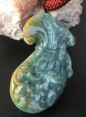 缅甸天然翡翠钱袋挂件男女款吊坠