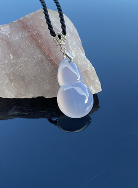 蓝玉髓小葫芦无烧少女款中式百搭