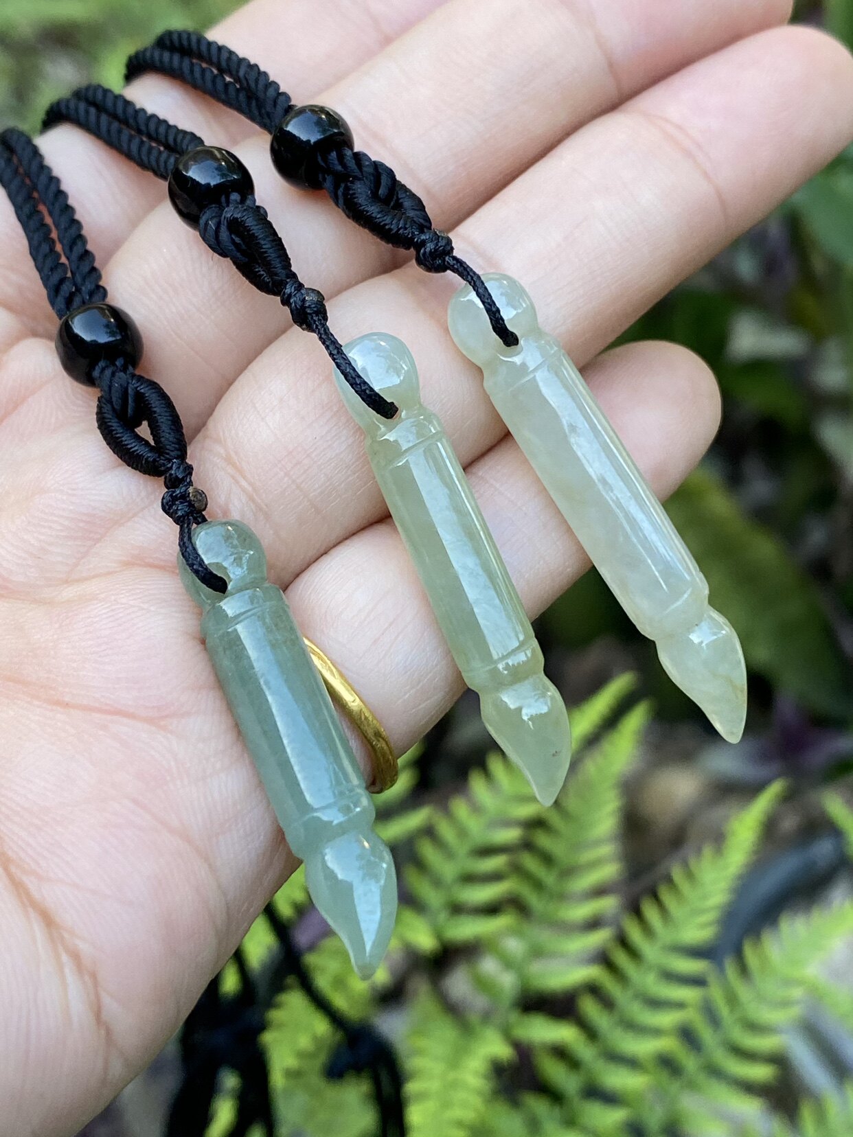天然A货缅甸翡翠文昌笔吊坠水足