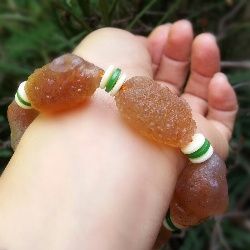 原矿无优化阿拉善戈壁玛瑙手链男女士款纯天然原石色无烧大手串