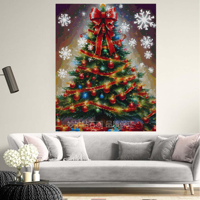 高颜值圣诞树钻石画2025新款女孩儿童DIY手工ChristmasDiamondArt