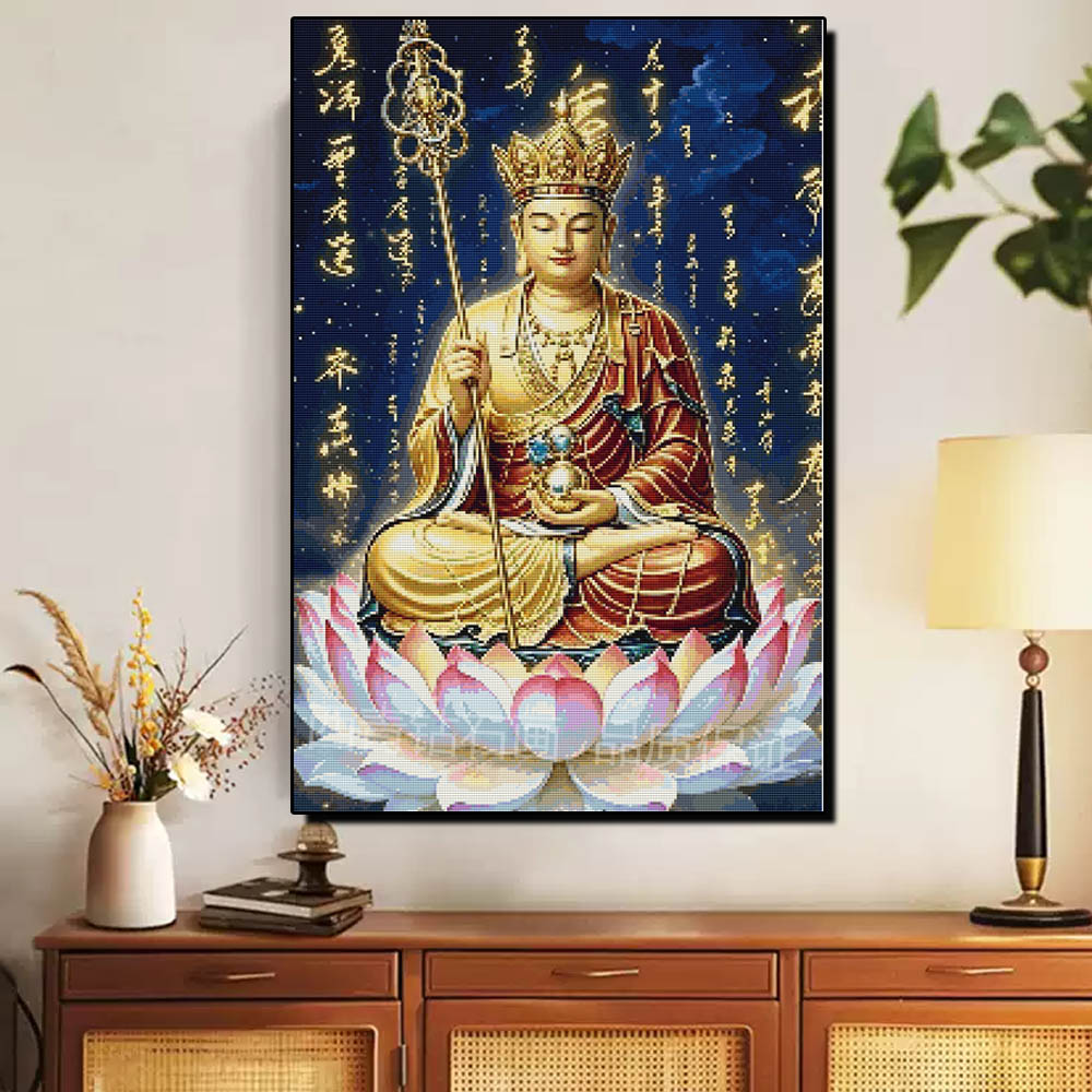 大愿地藏王菩萨钻石画2027新款手工5DIY粘贴砖石水晶十字绣佛像画