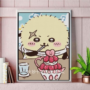 可爱海獭师傅贴钻石画高颜值女孩diy手工十字绣吉伊卡哇chiikawa