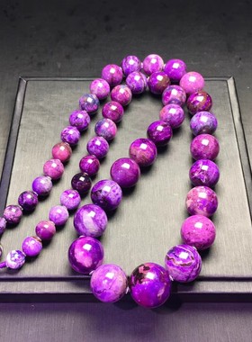 回收老油料舒俱来泥地樱花项链冰润油亮规格7.5-16.5mm重118.5克