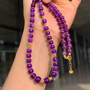 长47cm 6.3mm 25.3g 7.9 回收凝胶紫舒俱来直切项链