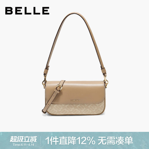 百丽女包新款海鸥老花系列腋下包