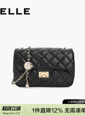 百丽包包女时尚百搭通勤黑色小香风链条包单肩包斜挎包X5083CX1