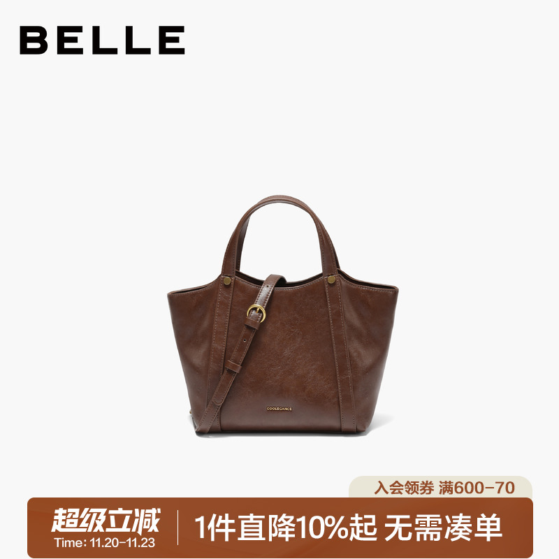 百丽2025冬季新款时尚慵懒菜篮子