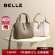 百丽包包女新款 质感通勤菜篮子单肩斜挎包灰色百搭手提包BL807BX5