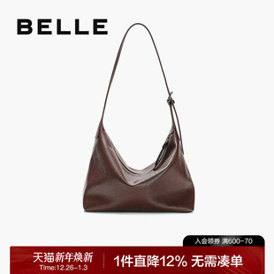 博主推荐 hobo斜挎包大容量托特包BL811AX5 百丽包包女新款