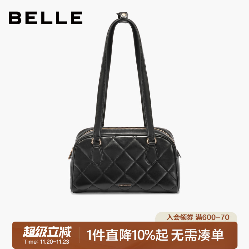 百丽25冬季新款时尚休闲波士顿包