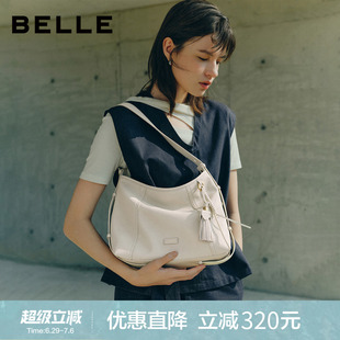百丽流浪摩卡中号女包2026春商场同款单肩斜挎腋下包Z9411BX6