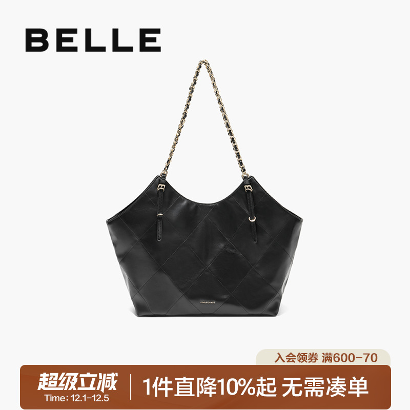 百丽2025新款时尚通勤托特包