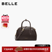 百丽云贝波士顿保龄球包2026新款 斜挎包真皮手提包包女BL881AX6