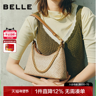 【情人节礼物】百丽包包女新款海鸥老花腋下包单肩斜挎包X7424CX5