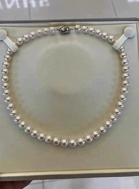 fever博主推925银施家珍珠项链轻奢法式施家珍珠颈链女珍珠锁骨链