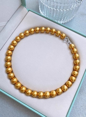 消失的她同款项链倪妮同款项链南洋浓金珍珠项链女轻奢法式锁骨链