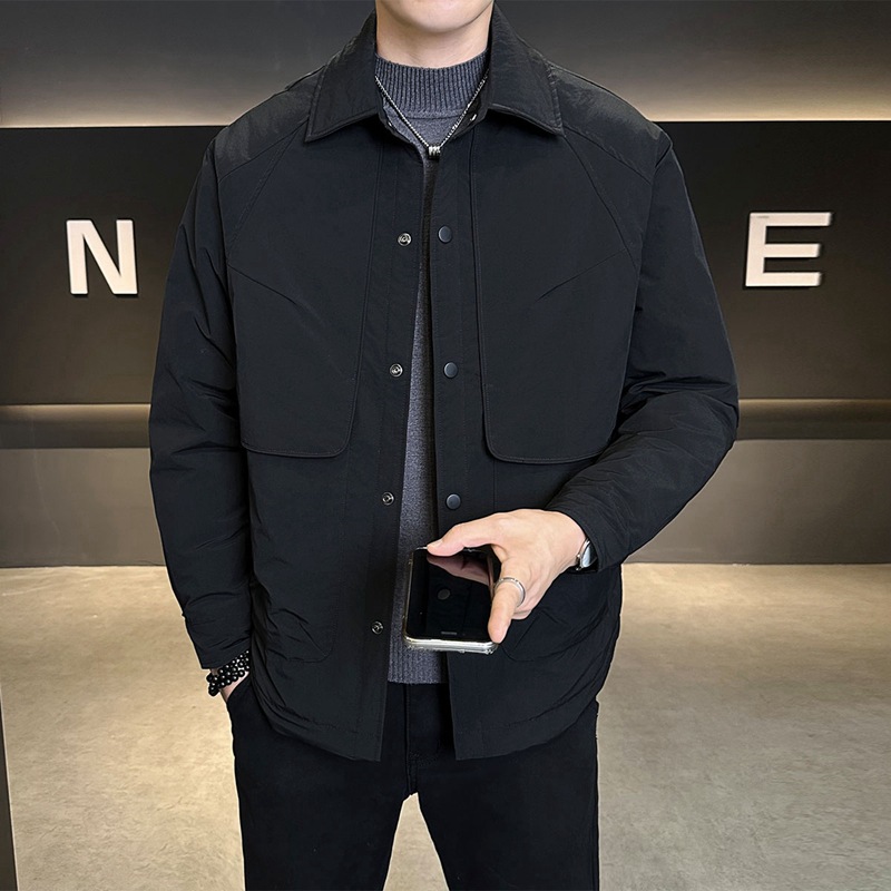 店主风2025冬季主推新款羽绒衬衫男翻领轻薄国标羽绒服8173-P165