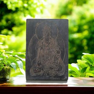 观音佛像拓片拓版仿古砖雕瓦当禅意摆件传拓研学非遗艺术品工艺品
