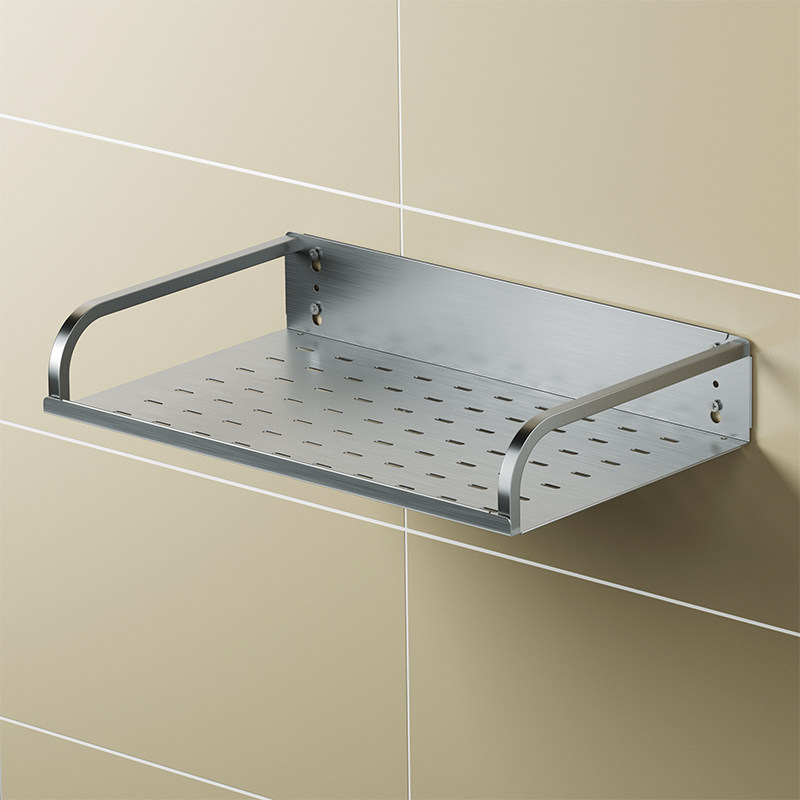 加宽厨房置物架免打孔壁挂式调味料大全收纳架多功能浴室厕所挂架图片
