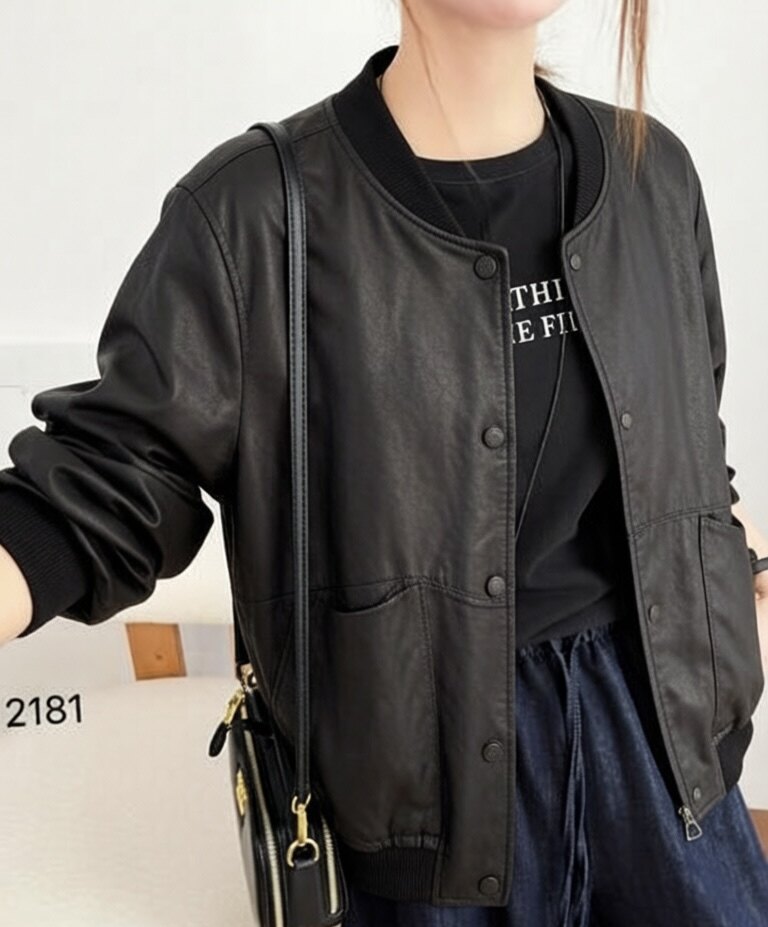 2026年春秋新款pu皮衣女短款棒球服外套宽松显瘦皮夹克外穿上衣