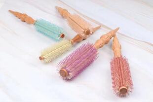 限量版韩国大珠珠DAJUJA正品马卡龙专业彩色铝芯美发滚梳 不退换