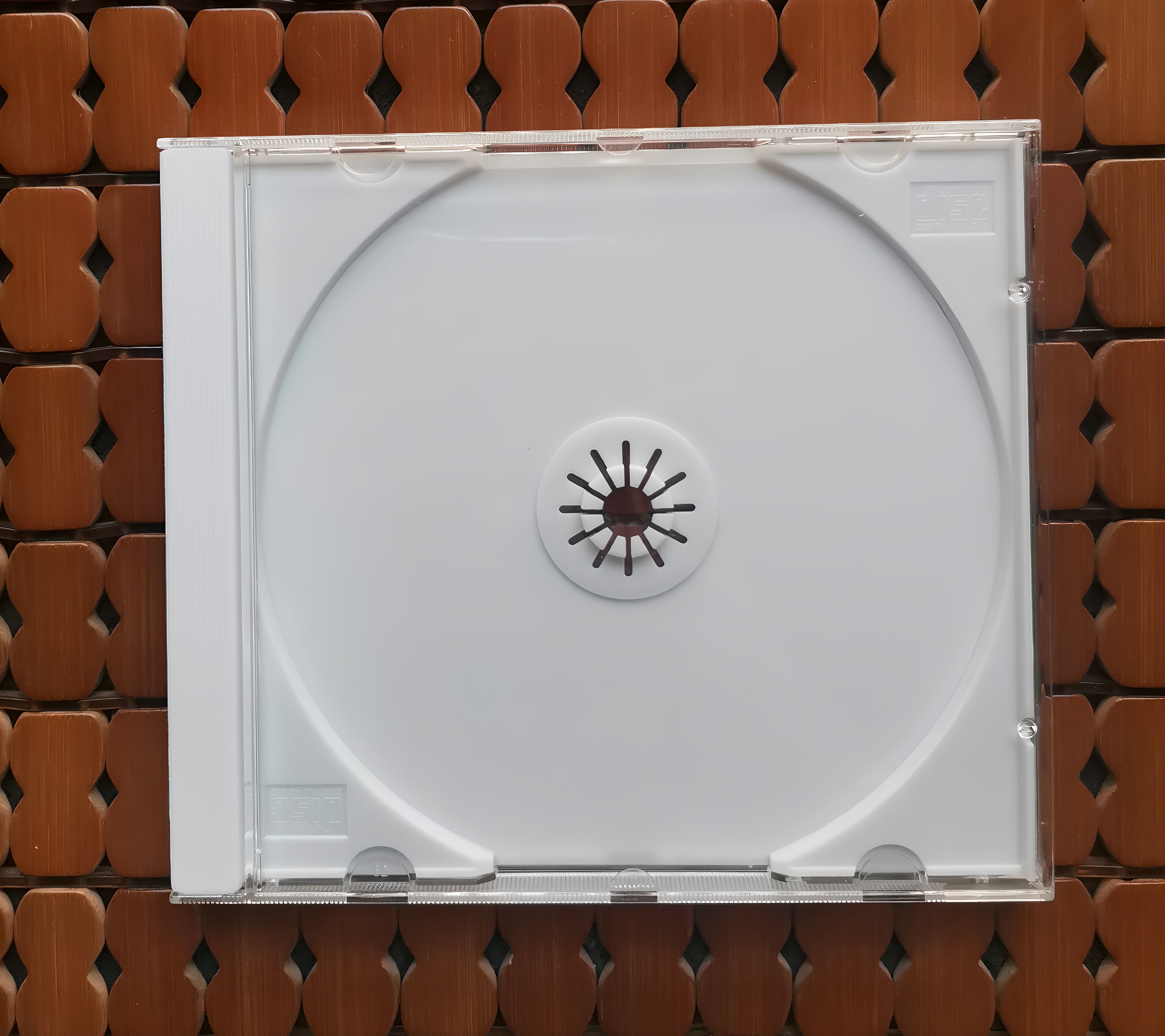 进口乳白盒cd盒子圆点半圆白色