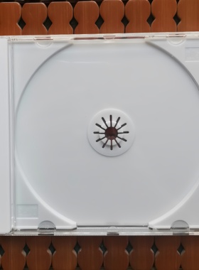 进口乳白盒 CD盒子 圆点 6半圆型扣 白色 影音收纳 老版盒 DISC