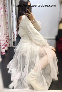 很仙的毛衣女新款中长款网红慵懒风高领针织连衣裙女秋冬季