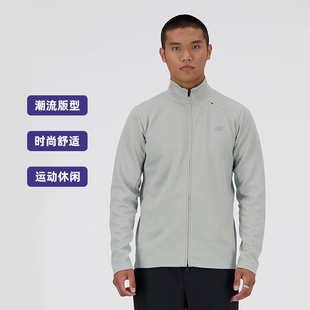 New Balance男款运动针织外套NB运动舒适防风休闲长袖MJ43514-ACK
