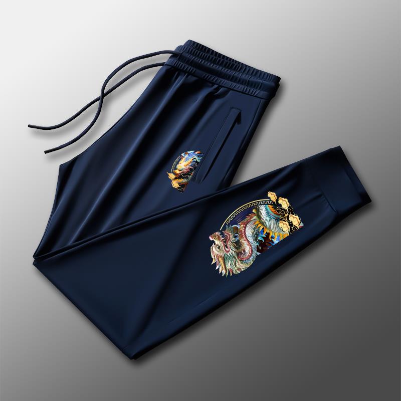 高端舒适系列~冰丝速干运动裤男士夏季薄款弹力休闲束脚裤