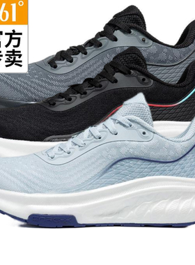 361度男士缓震运动鞋针织网面新品2025春男式透气跑步鞋57Z512220