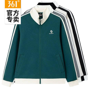 361度男款 2026春秋立领上衣休闲卫衣55Z619005A 开襟运动外套新品