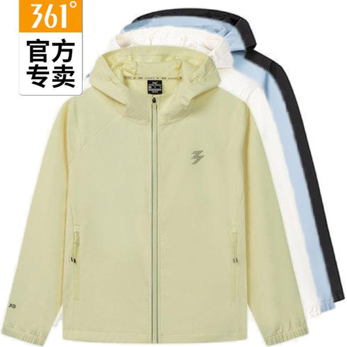361度春女款速干连帽综训单风衣