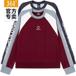 套头衫 2025春秋洋气时尚 56Z519001A 卫衣拼色新品 361度女士插肩袖