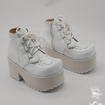 antaina马丁靴松糕厚底编织