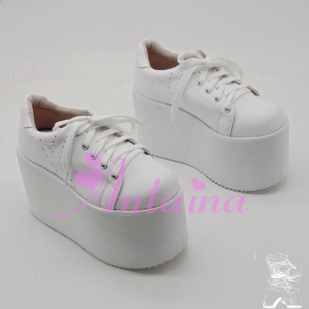 antaina运动休闲鞋增高鞋松糕鞋小白鞋牛皮真皮白色纯色2211,女鞋,松糕（摇摇）鞋,淘宝优惠券,粉丝福利购,淘宝优惠卷