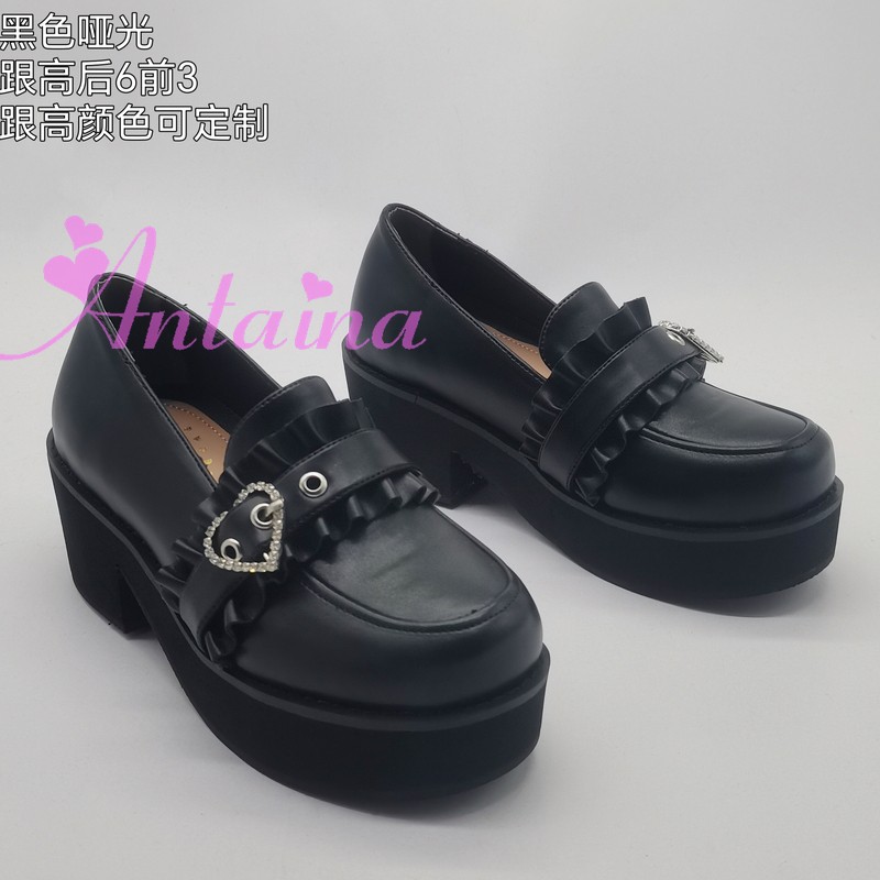 纯色黑色亚光大码鞋小码鞋可定制