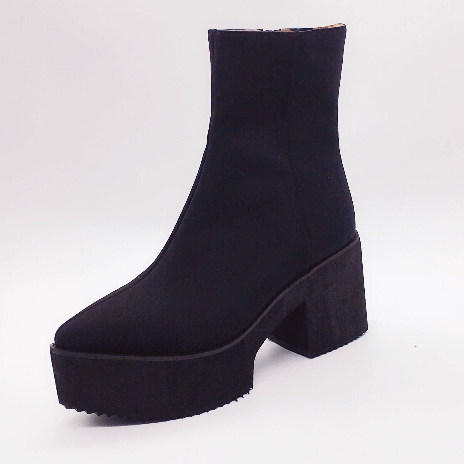 ANTAINA MUFFIN PLATFORM SHOES WATERPROOF BOOTS EUROPEAN STYLE FASHION POINTED WOMENS SHOES BOOTS TUBE HEIGHT 15CM7801